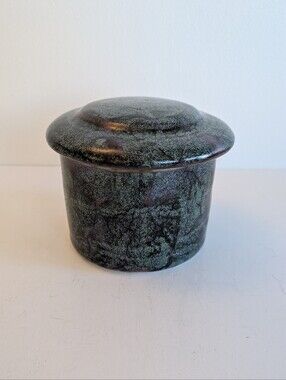 Studio Potter Butter Keeper Bell Dish  2pc Crock Okanagan Pottery
